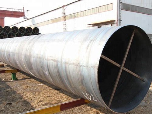 Spiral welded pipe production process