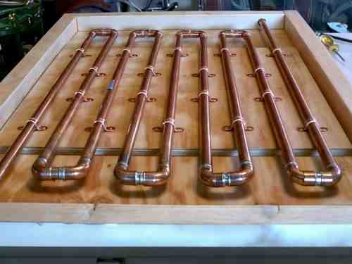 Copper tubes for solar energy and heating appliances